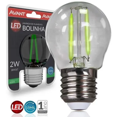 LÂMPADA DE FILAMENTO BOLINHA VERDE 2W BIVOLT – AVANT