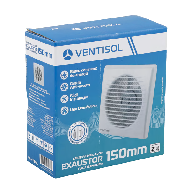 EXAUSTOR BANHEIRO 150MM 220V - VENTISOL